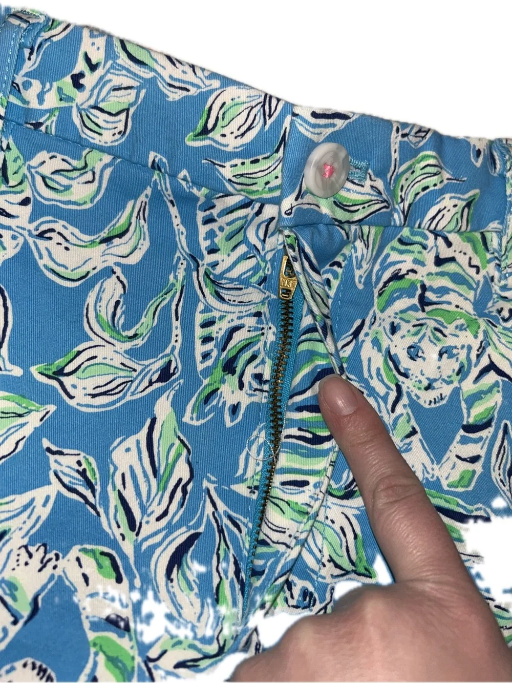 NWT Lilly Pulitzer Men Beaumont Turquoise Oasis Blue Floral Flat Front Shorts 36